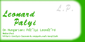 leonard palyi business card